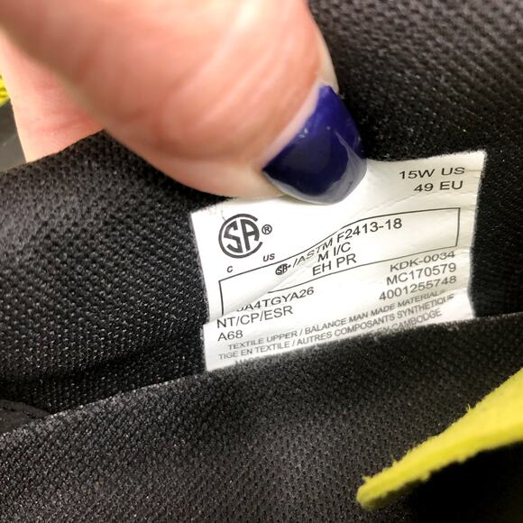 KODIAK Mens Quicktrail Work Shoe 15 WIDE Yellow Nano Composite Toe Safety NIB - Picture 10 of 10